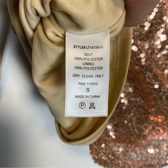 NWT LUSH / champagne sequin cami s - Picture 5 of 7